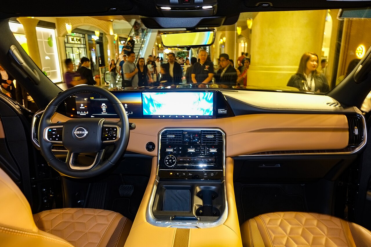 Nissan Patrol — interior, dashboard and cabin