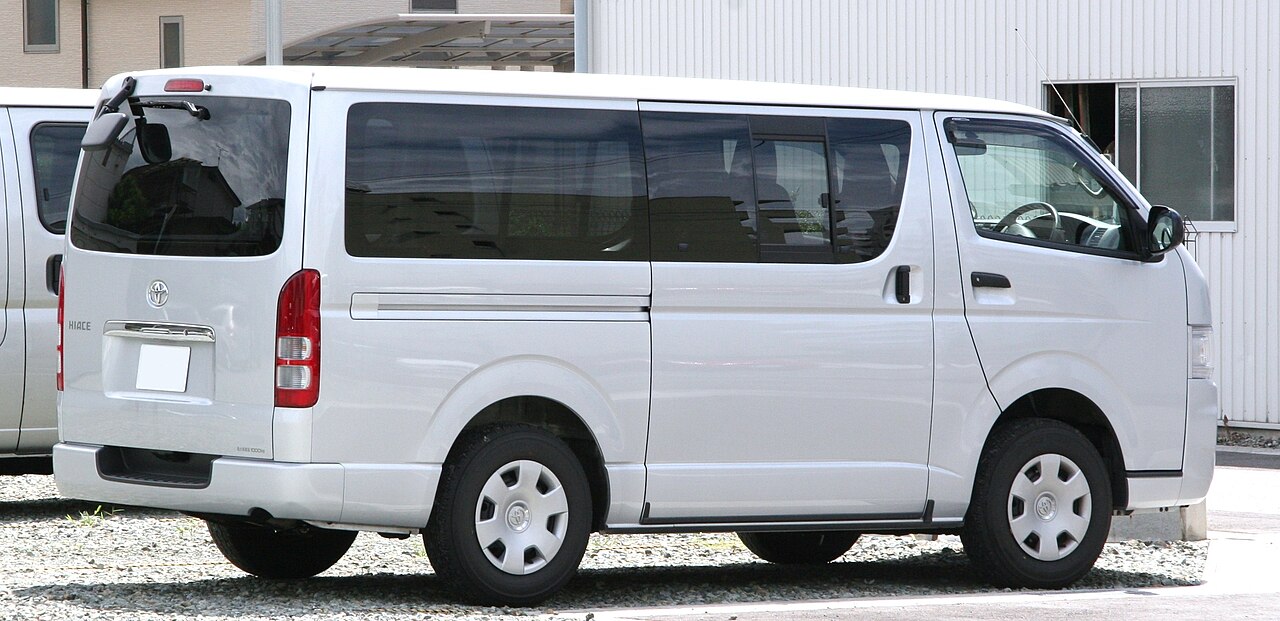 Toyota HiAce — rear three-quarter view